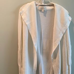 White knitted cardigan